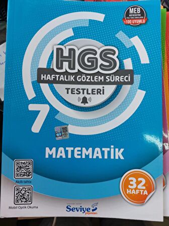 SEVİYE YAYINLARI 7.SINIF MATEMATİK  HGS( HAFTALIK GÖZLEM SÜRECİ) TESTLERİ 32 HAFTA